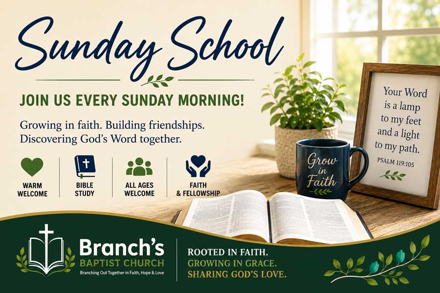 Sunday School at Branch's Baptist Church